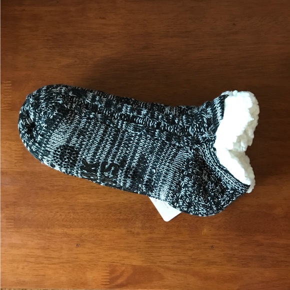 Muk Luks Ankle Cabin Sox Slipper Socks, Faux Sherpa Fur Lining Size L/XL (8-10) - Picture 4 of 4